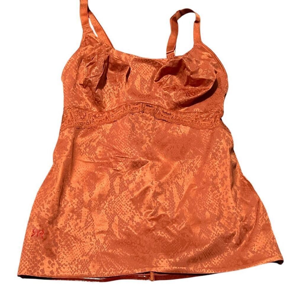 Ruby Ribbon Lace Cami Terracotta Snake New Size 32